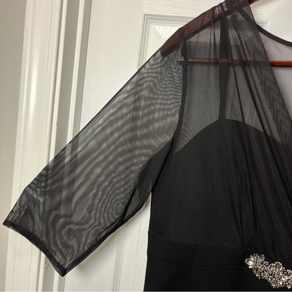 Alex Evenings Plus  Black Formal Evening Dress size 16W - Picture 2 of 12